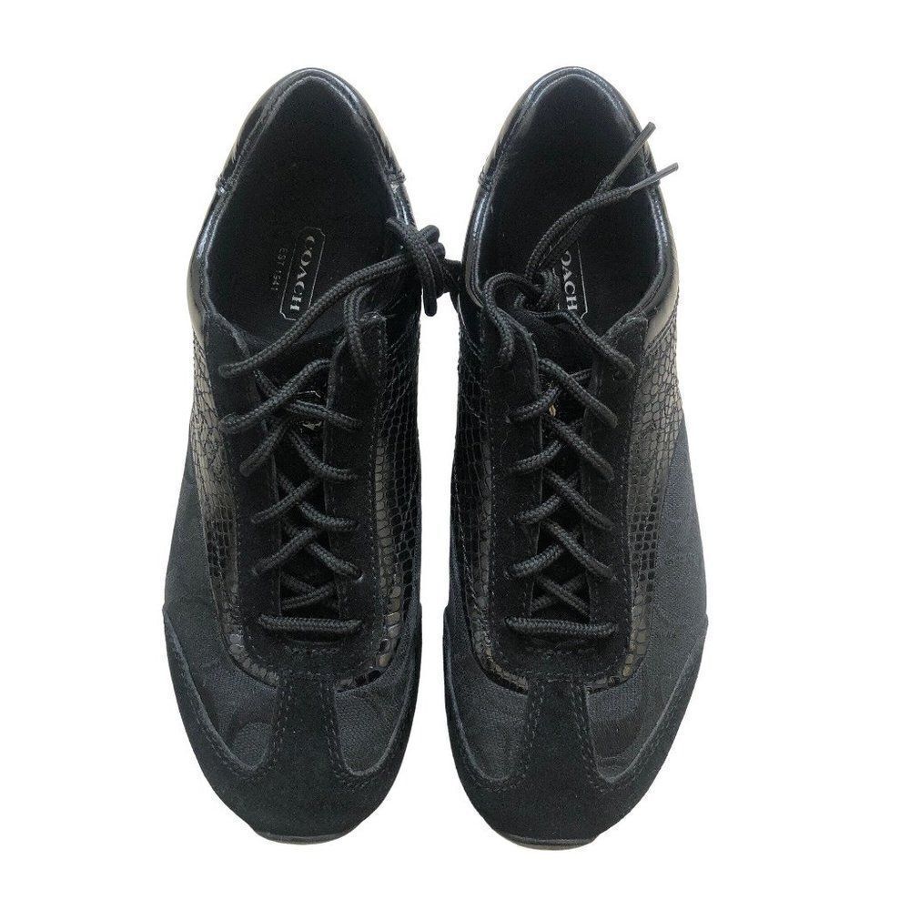 Coach Kodie Signature A1390 Black Tennis Shoes Sneakers Womens Size 6